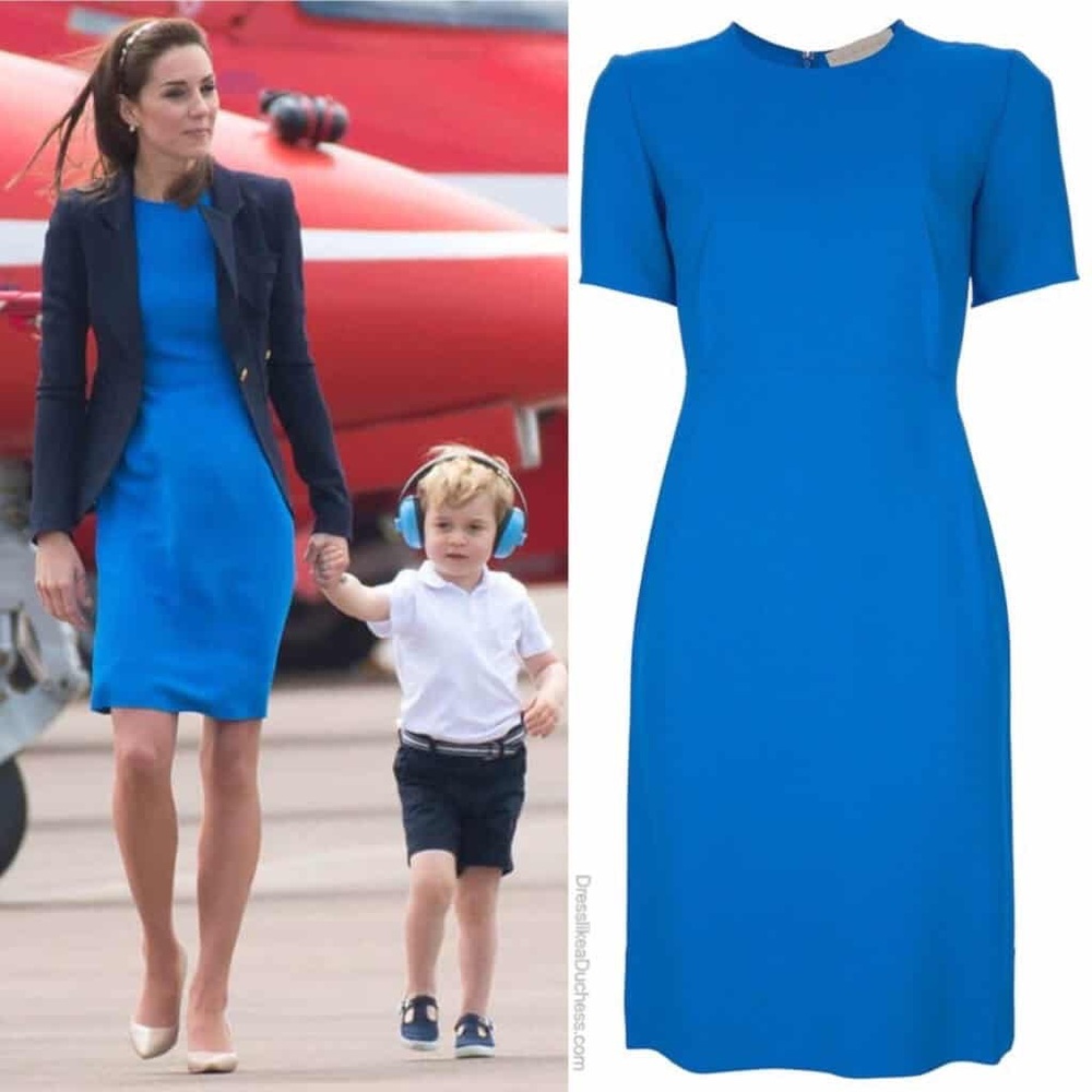 Stella McCartney Ridley Dress in Blue - ASO Kate Middleton Royal - IT40/US4